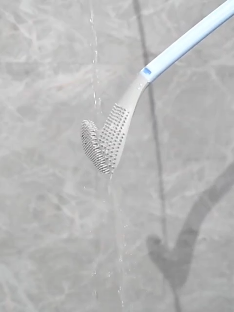 فرشاة المرحاض وحاملها من السيليكون Brosse de toilette en silicone et support, Brosse de nettoyage anti-brosse