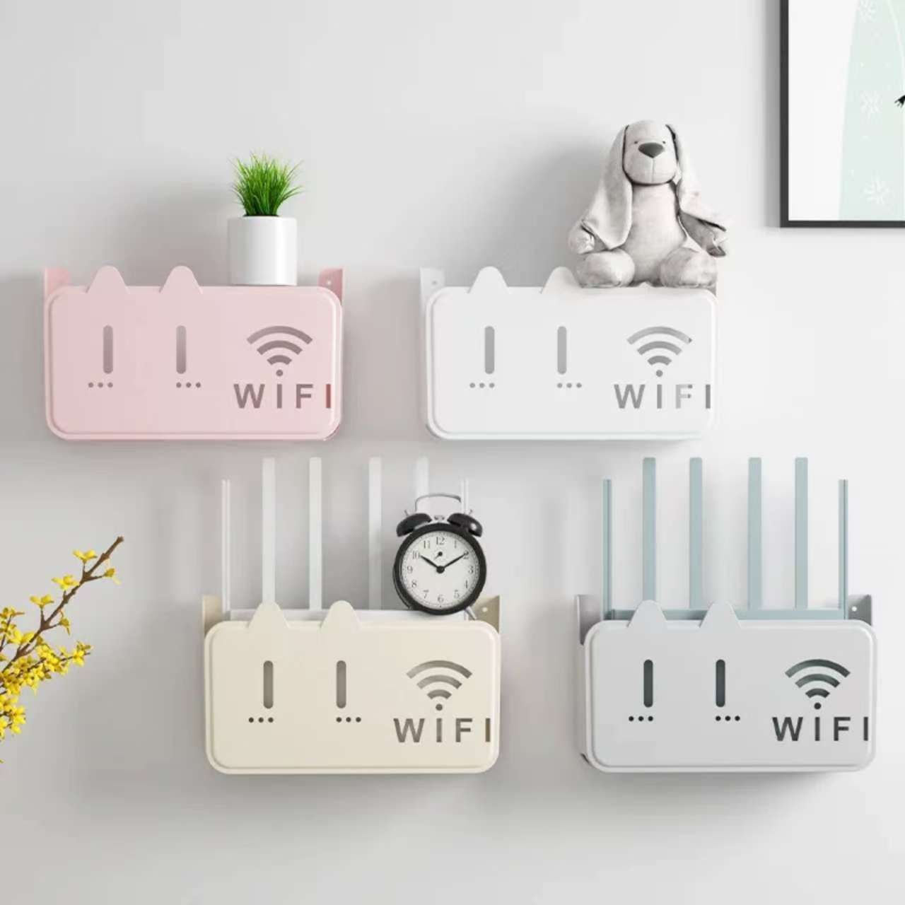 Etagère de routeur WIFI support mural pour routeur رف لجهاز توجيه الواي فاي، حامل جداري لجهاز التوجيه