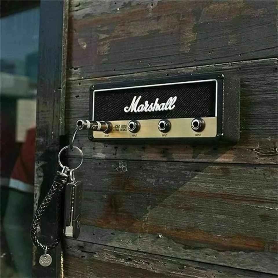 Marshall Porte-clés mural pour clés de guitare avec 4 porte-clés et kit de montage mural