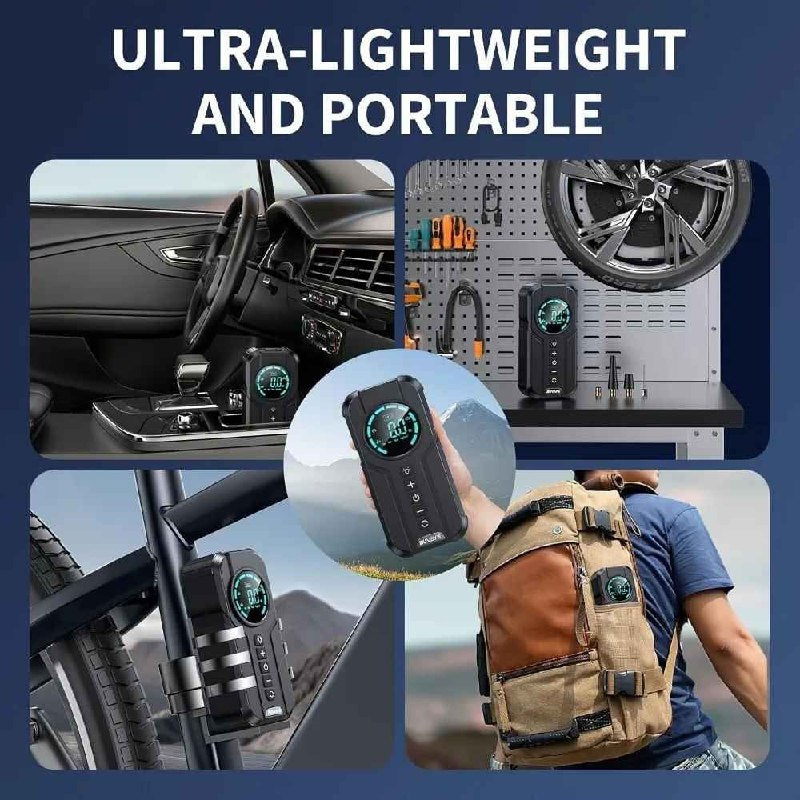 ضاغط هواء للسيارة شاحن بطارية سيارة Fast Inflator Compresseur d'air numérique portable