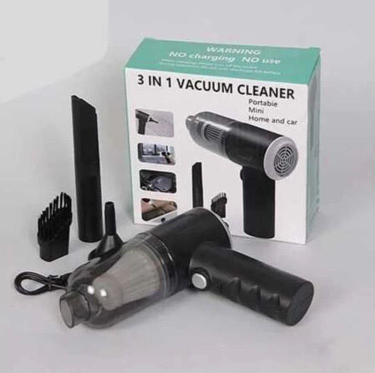 3in1 Vacuum cleaner Aspirateur à Main Sans Fil مكنسة كهربائية محمولة لاسلكية للسيارة والمنزل والكمبيوتر، قابلة لإعادة الشحن