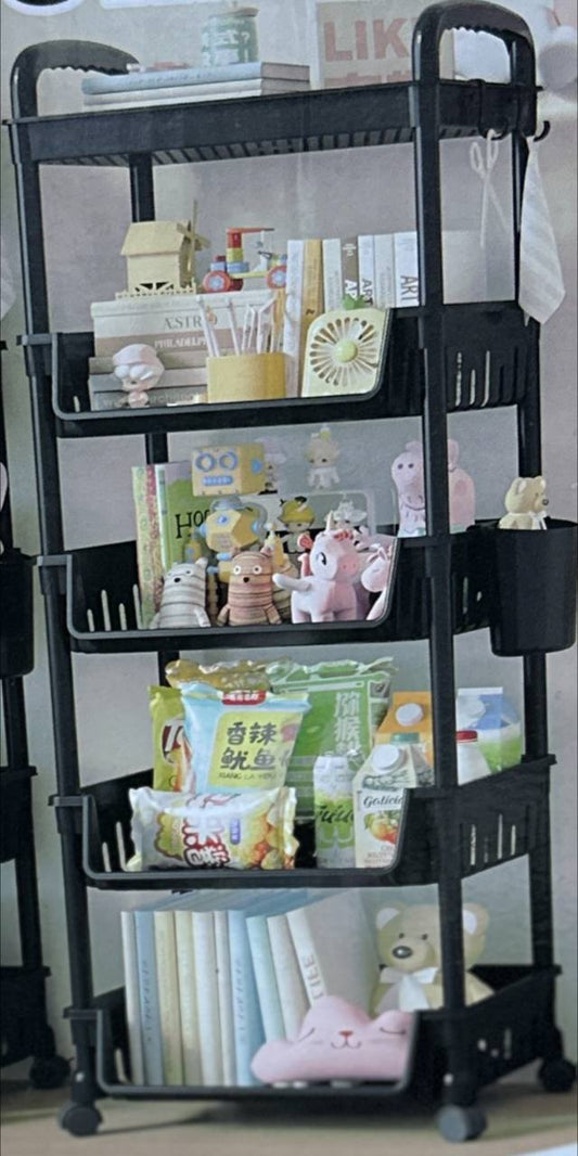 Etagère de rangement multifonctionnelle à 4 niveaux رف تخزين متعدد الوظائف بأربع طبقات