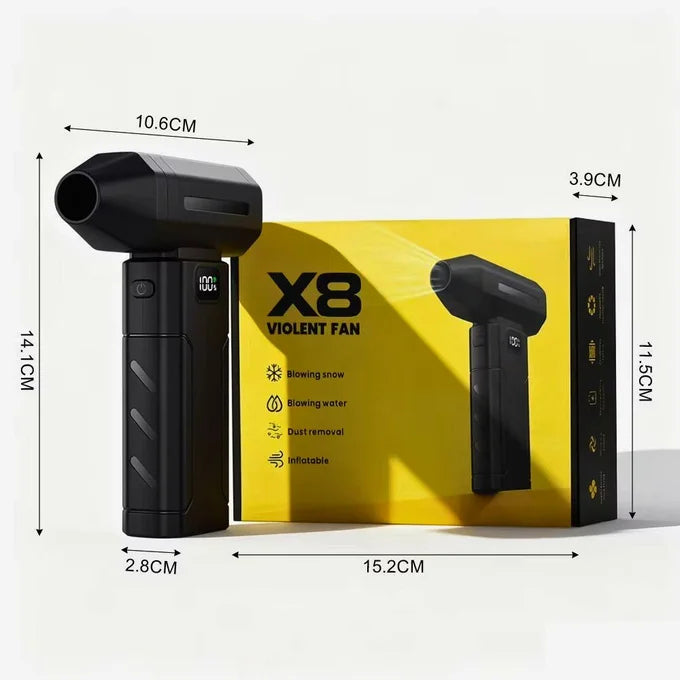 X8 مروحة توربو جيت منفاخ هواء توربيني محمول عالي الأداء Violent Fan  Mini Jet Fan X8