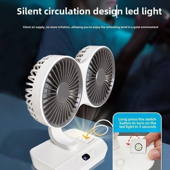 مروحة مزدوجة الجوانب، 4 سرعات، مروحة رقمية برأسين Ventilateur double face, 4 vitesses, ventilateur numérique à double tête