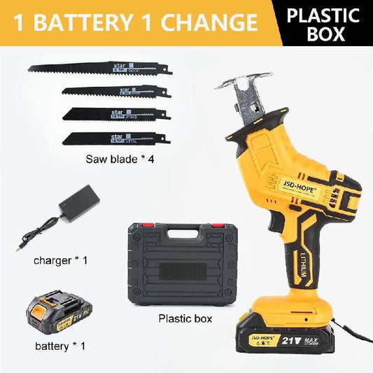 منشار ترددي لاسلكي كهربائي للقطع، للمعادن والخشب واللحوم Scie alternative sans fil, coupe électrique 650W, pour métal, et bois, et la viande batterie 21V