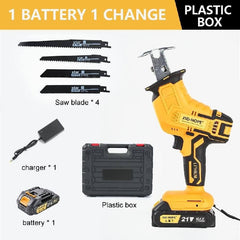 منشار ترددي لاسلكي كهربائي للقطع، للمعادن والخشب واللحوم Scie alternative sans fil, coupe électrique 650W, pour métal, et bois, et la viande batterie 21V