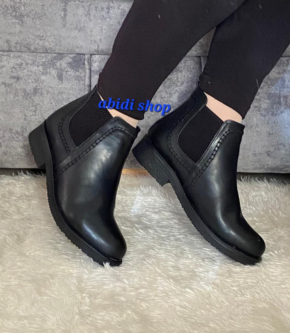 Bottes cuir gomme semelle بوط  جلد سومل كومة