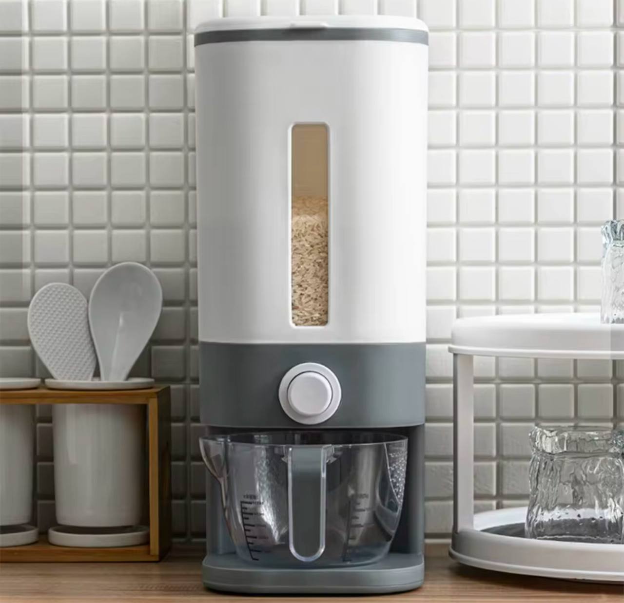 حاوية حبوب دوارة متعددة الوظائف للمطبخ سعة 10 كجم Cuisine multifonctionnelle10kg