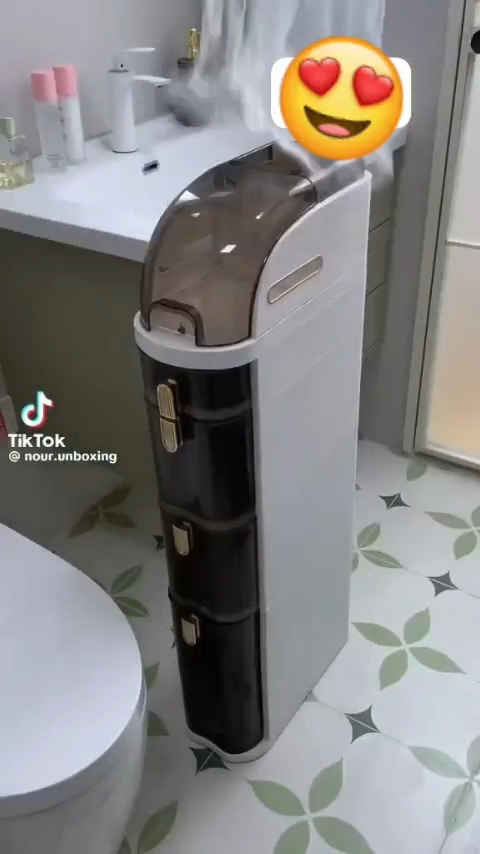 Meuble de salle de bain sur pied منظم الحمام بلاستيك متعدد الوظائف جودة عالية خزانة أرضية للحمام خزانة تخزين ضيقة للحمام