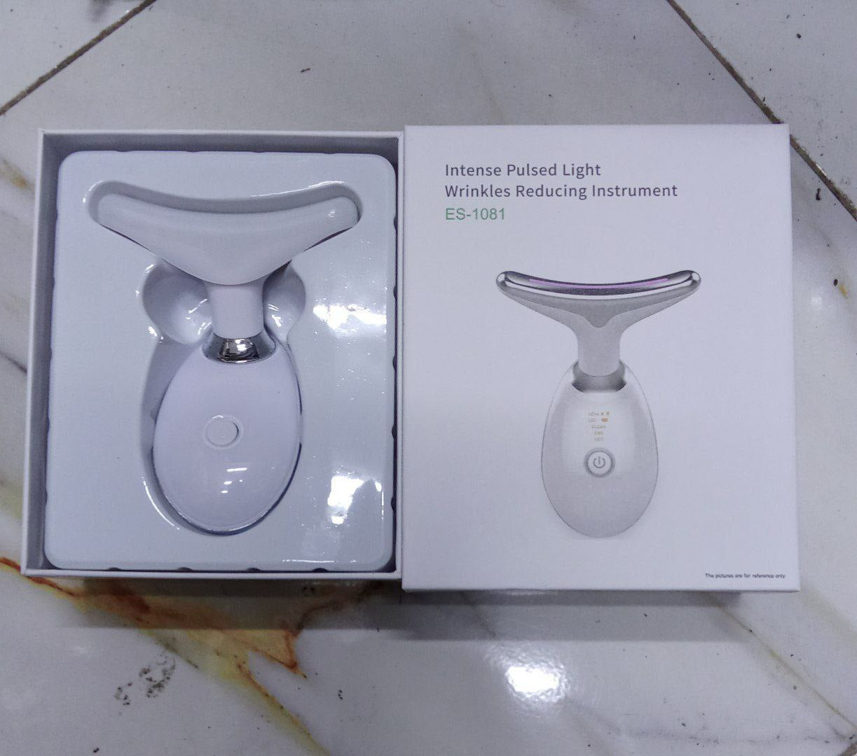ES-1081 Micro-Glow Combiné portable 3en1 pour raffermir le visage جهاز العلاج بالضوء الأحمر للوجه والرقبة