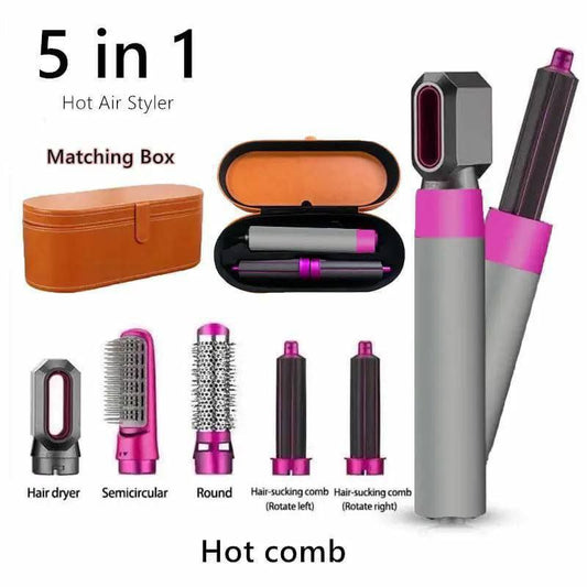 5in1 Hot Air Styler Brosse cheveux sèche-cheveux Lisseur Hot Comb