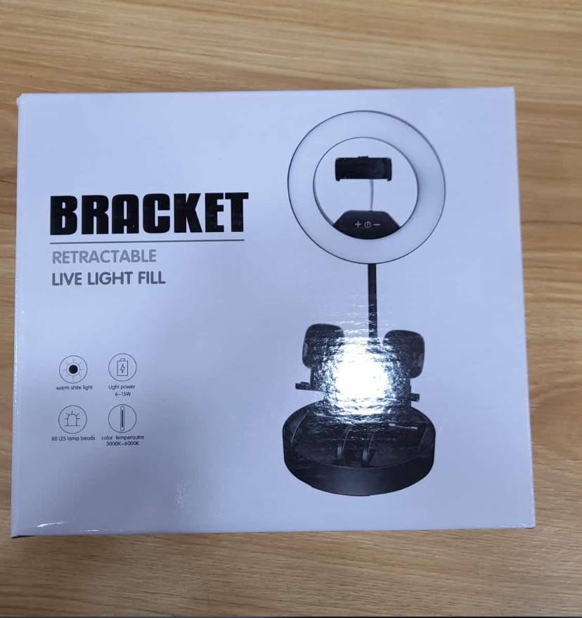اضاءة مع حامل للجوال BRACKET Retractable Live Light Fill