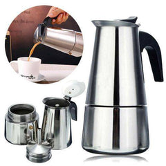 Espresso Maker صانع قهوة اسبريسو إيطالي من الفولاذ المقاوم للصدأ