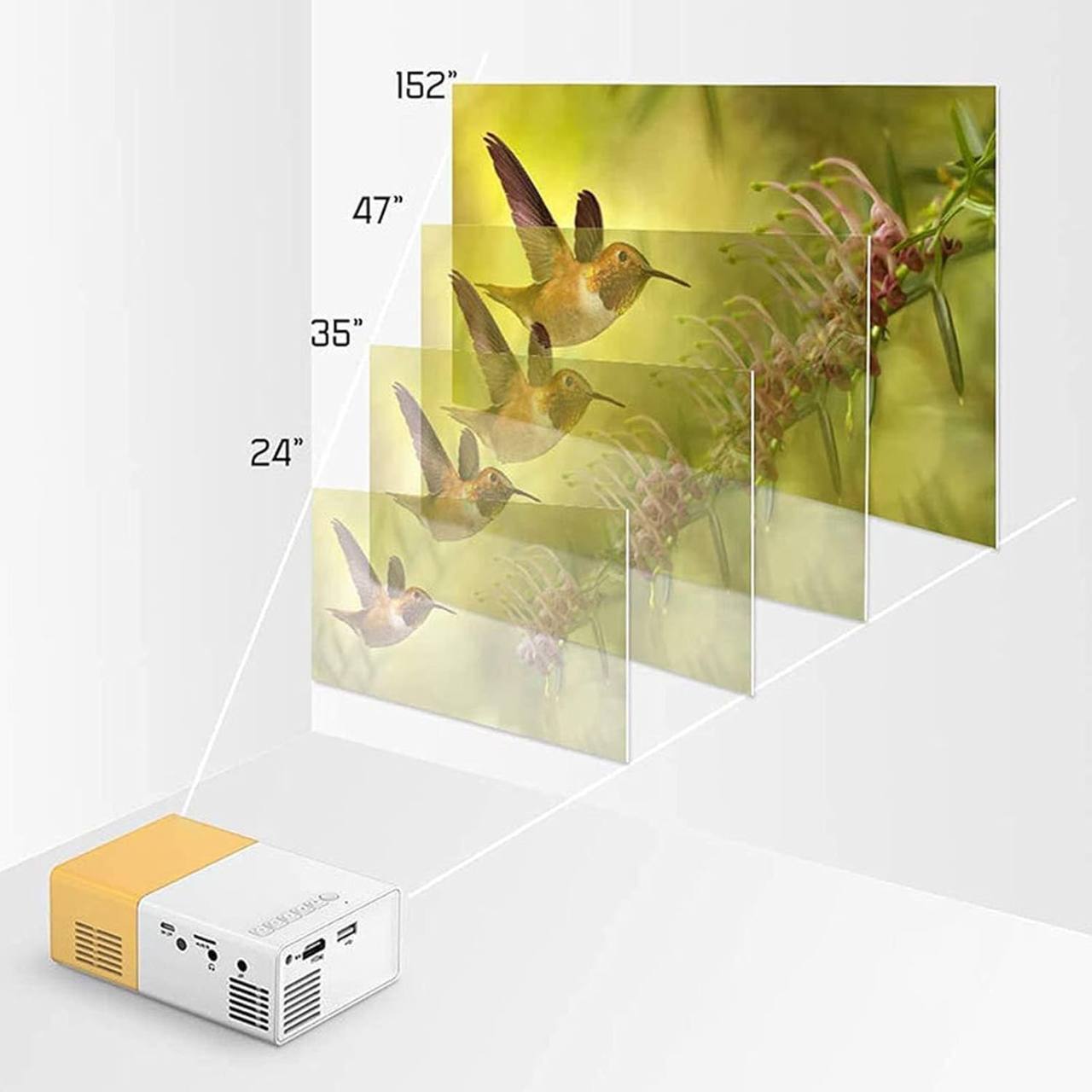 جهاز عرض LED صغير محمول عالي الدقة 1080 بكسل