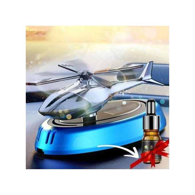 Diffuseur d'arômes solaire en forme d'hélicoptère désodorisant pour voiture معطر جو للسيارة يعمل بالطاقة الشمسية على شكل طائرة هليكوبتر