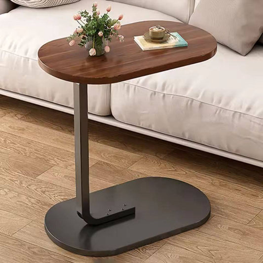 Table d'appoint en forme de C avec roulettes, mini table basse,
