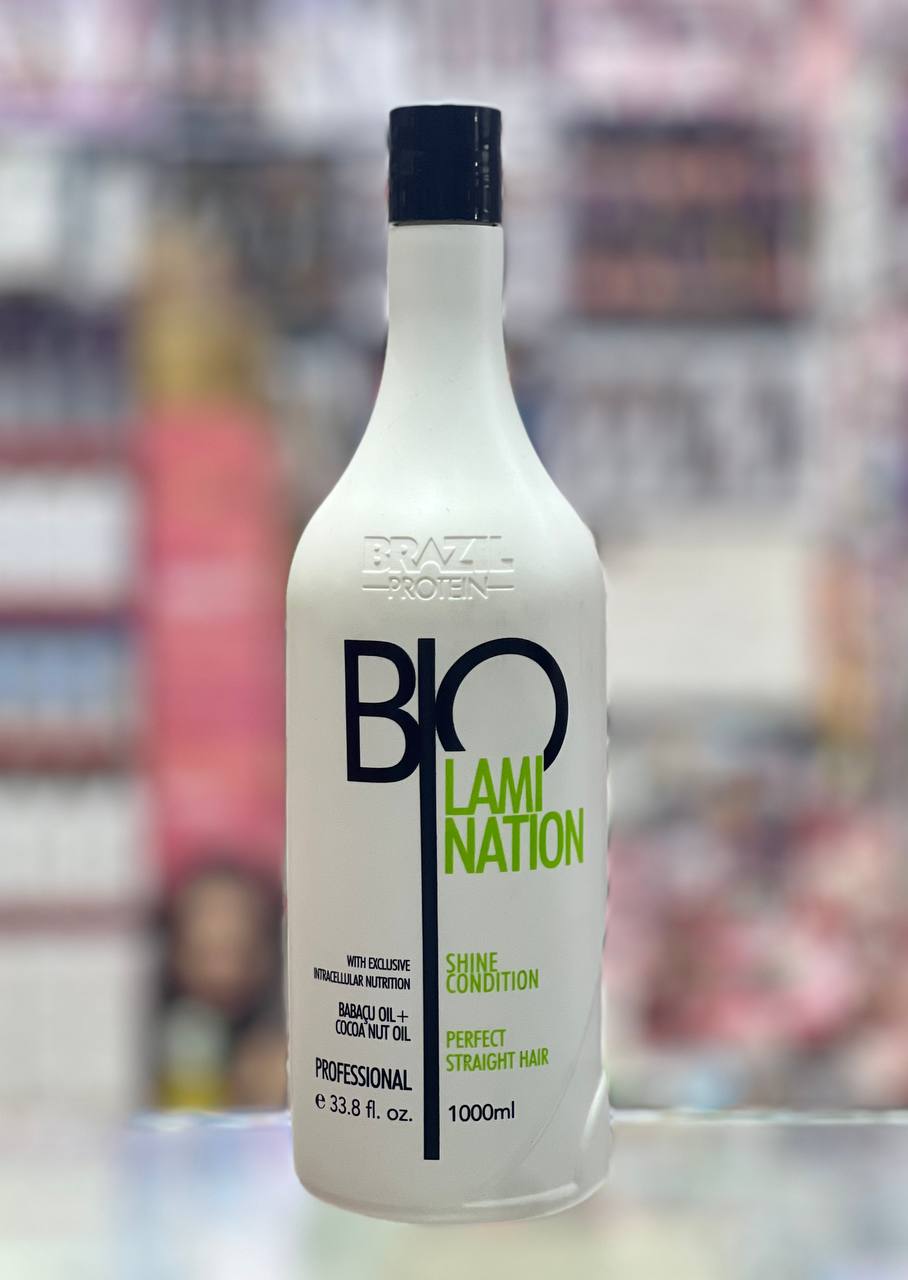 BIO LAMINATION 1000ml بو  أمة لامي  مع التغذية الحصرية داخل الخلايا  زيت باباجو  زيت جوز الكاكاو