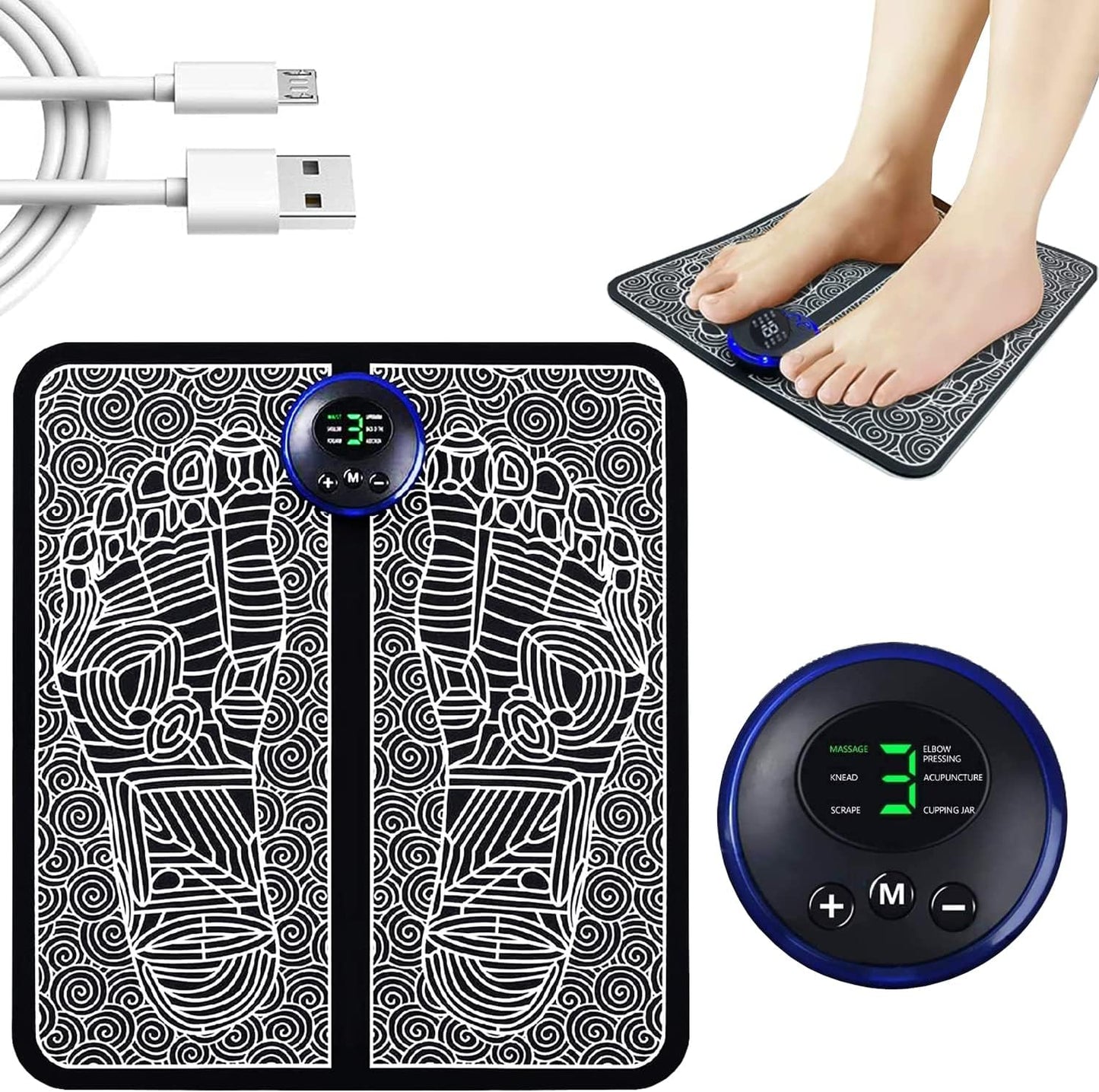 جهاز تدليك الساق الكهربائي EMS، محفز عضلات القدم Appareil de massage électrique EMS pour les jambes, stimulateur musculaire des pieds