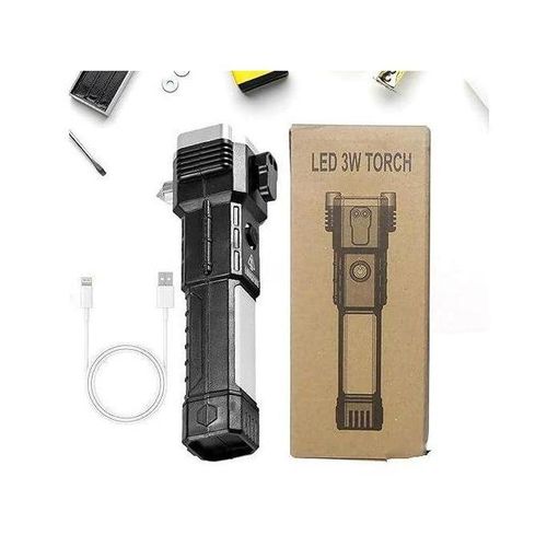 مصباح يدوي LED قابل لإعادة الشحن بقوة 3 واط LED 3W Torch Lampe Torche LED 3W Rechargeable