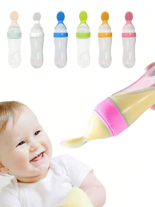 رضاعة سيليكون للطفل مع ملعقة المكملات الغذائية Silicone Biberon A Cuillère Transition De L’Alimentation