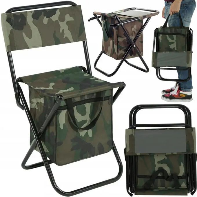 كرسي قابل للطي مع حقيبة للرحلات والخرجات والصيد 2en1 Chaise avec Sac, Pliable Léger Camping