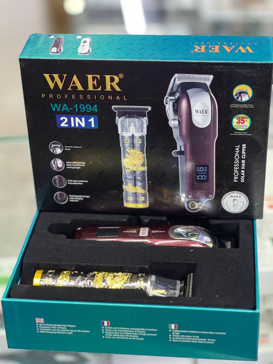 WAER WA-1994 Professional solar hair clipper 2in1