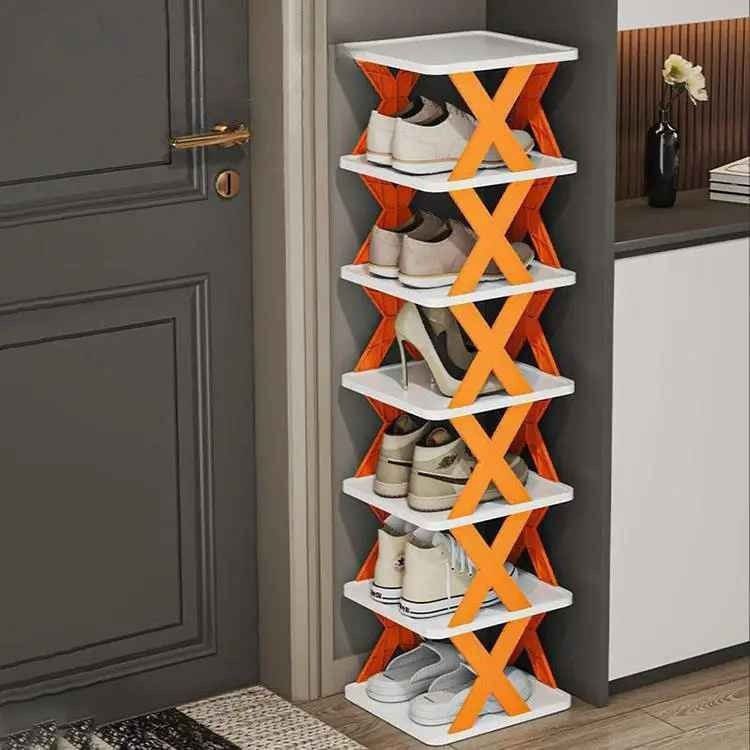 خزانة أحذية قابلة للطي بأربعة أرفف Armoire à Chaussures pliable 4 niveaux