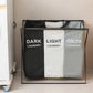 سلة الغسيل قابلة للطي وسهلة الاستعمال Panier à linge avec trois compartiments, pliable en forme de X, Organisateur linge