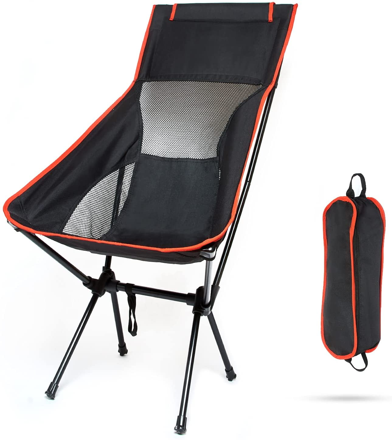 كرسي تخييم قابل للطي مع دعم الرأس Chaise pliante légère soutien tête terrain