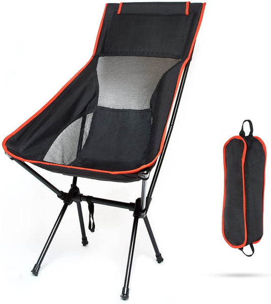كرسي تخييم قابل للطي مع دعم الرأس Chaise pliante légère soutien tête terrain