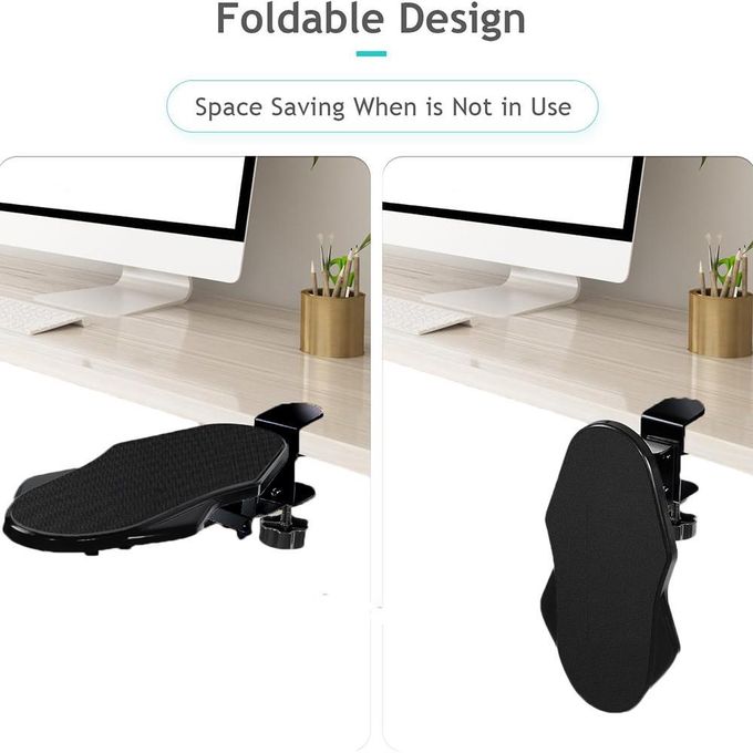 مسند ذراع دوار مريح للمكاتب مع مشبك تثبيت Accoudoir ergonomique pivotant pour bureau avec pince de fixation