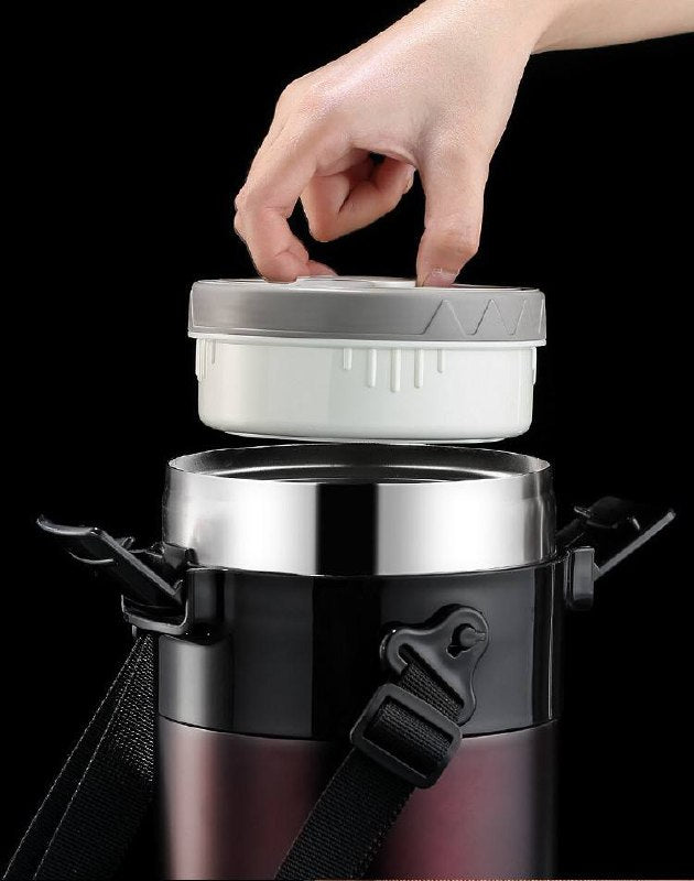 حاوية طعام فاخرة قابلة لاعادة الاستخدام Boîtes à lunch isothermes en acier inoxydable