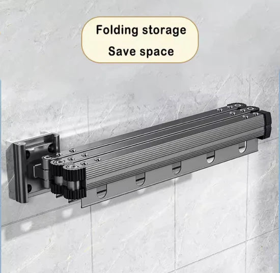 Etendoir pliable mural Support à Linge Rétractable حبل غسيل قابل للطي مثبت على الحائط