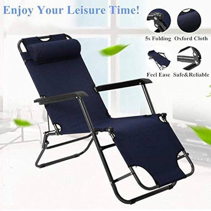 كرسي الاسترخاء للخرجات والنزهات Chaise longue inclinable et pliable