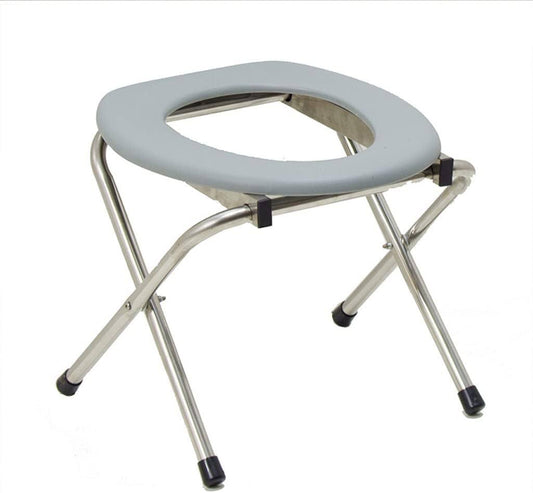 كرسي مرحاض محمول مع مقعد مرحاض قابل للطي كرسي لكبار السن والمرضى والأشخاص ذوي الإعاقة Chaise de toilette portable avec siège de toilette pliable