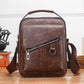 حقيبة كلاسيكية بحزام كتف قابل للتعديل Sac messager en cuir véritable pour homme