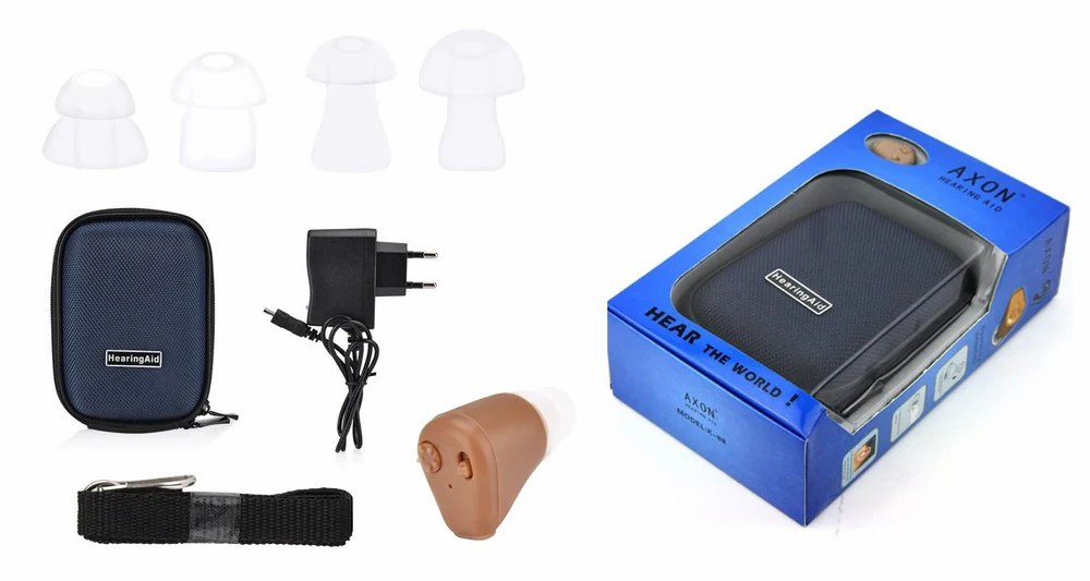 Appareil auditif rechargeable Axon K-88 Axon K-88 Hearing Aid Machine Rechargeable جهاز السمع القابل لإعادة الشحن Axon K-88