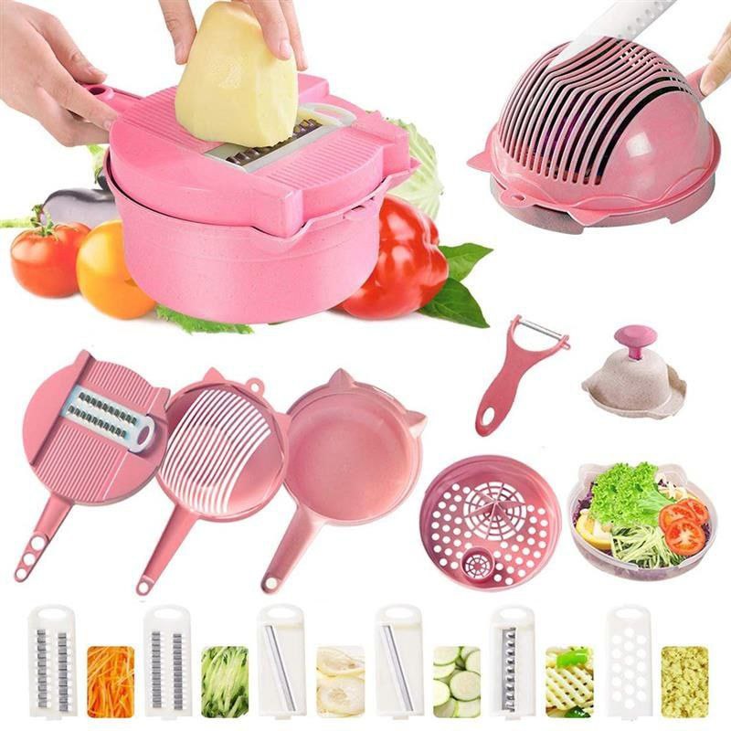 مجموعة تقطيع الفاكهة والخضروات 9 في 1 Ensemble de découpe de fruits et légumes