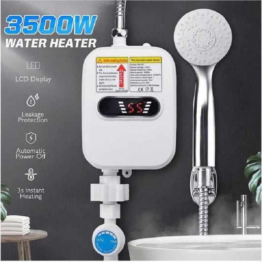 Chauffe-eau électrique instantané de 3500W avec une tête de doucheWater heater