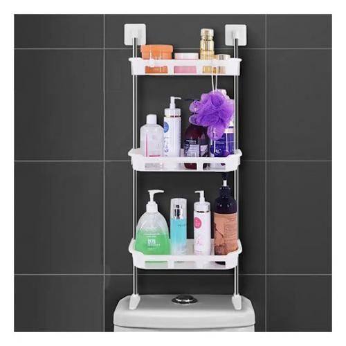 رف تخزين حمام ثلاثي الطبقات فوق المرحاض Étagère de rangement 3 Niveaux pour salle de bain au-dessus des toilettes