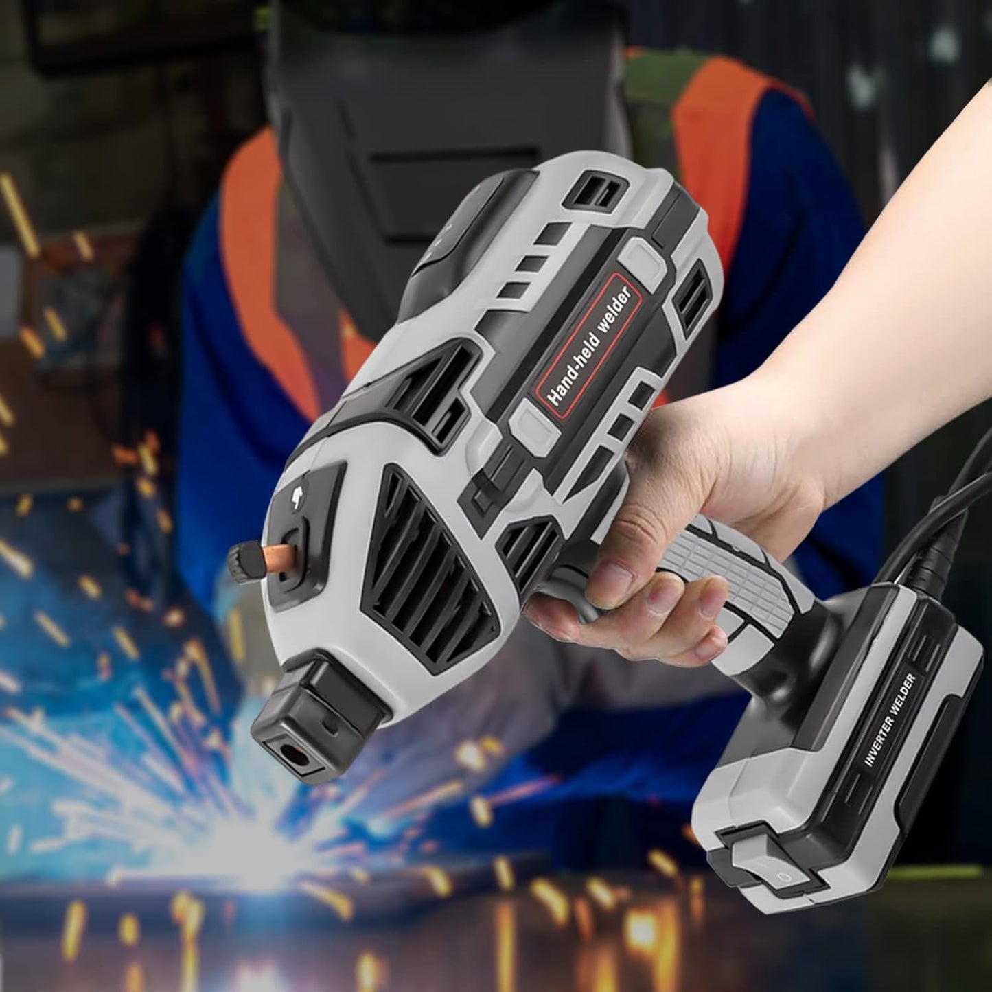 Poste à souder 110V ماكينة لحام 110 فولت، مسدس لحام يدوي بتقنية IGBT، طقم ماكينة لحام كهربائية بستة أوضاع متغيرة مع قناع لحام