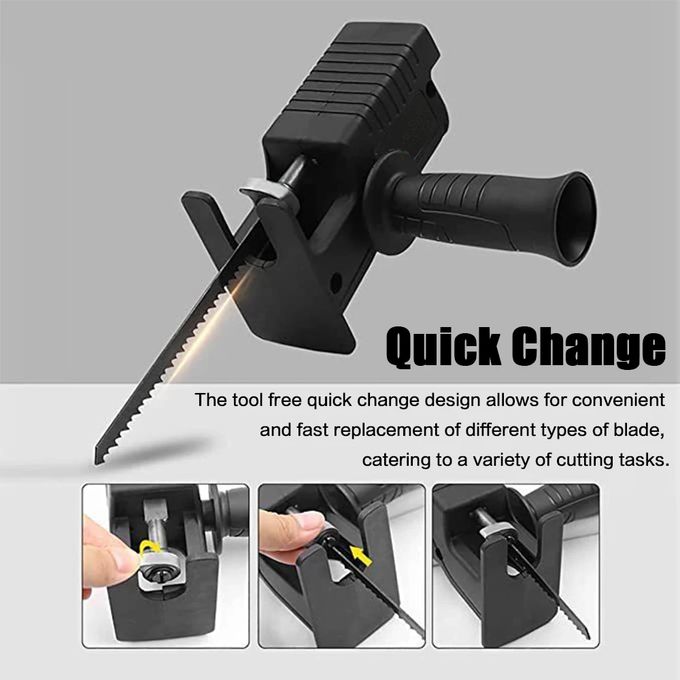 محول منشار كهربائي ترددي محمول، مثقاب كهربائي لاسلكي Adaptateur de scie électrique alternative portable, perceuse électrique sans fil