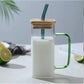 كوب بغطاء وماصة أكواب قابلة لإعادة الاستخدام للقهوة المثلجة والعصير tasse Avec couvercle et paille Verres réutilisables pour café glacé, jus, soda, boissonsوالمشروبات الغازية