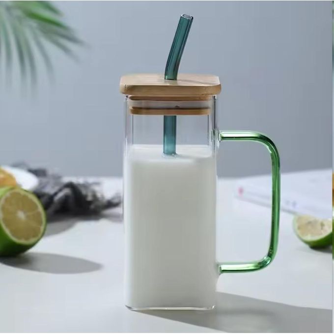 كوب بغطاء وماصة أكواب قابلة لإعادة الاستخدام للقهوة المثلجة والعصير tasse Avec couvercle et paille Verres réutilisables pour café glacé, jus, soda, boissonsوالمشروبات الغازية