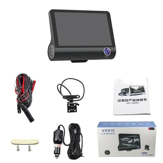VIDEO Car DVR Dvr 4.0" DVR Voiture 3 Caméra 1080P FHD Enregistreur Vidéo Car