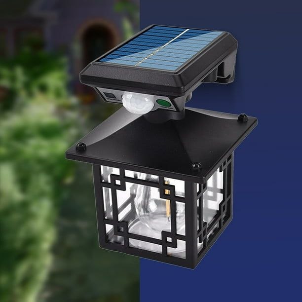 مصباح جداري يعمل بالطاقة الشمسية بتقنية LED مزود بمستشعر حركة للحديقة Applique murale solaire LED avec capteur de mouvement