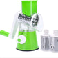 Tabletop drum grater Coupe-légumes manuel, trancheuse oignon pomme de terre carotte râpe avec 3 lames مبشرة جبن قطاعة ماندولين، مطحنة