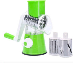 Tabletop drum grater Coupe-légumes manuel, trancheuse oignon pomme de terre carotte râpe avec 3 lames مبشرة جبن قطاعة ماندولين، مطحنة