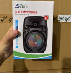 مكبر صوت محمول فائق الجهير نظام موسيقي صغير بتقنية LED Mini haut parleur  Sing-e SUPER BASS SPEAKER IPORTABLE MUSIC MINI SYSTEM 4pouces ZOS1461S