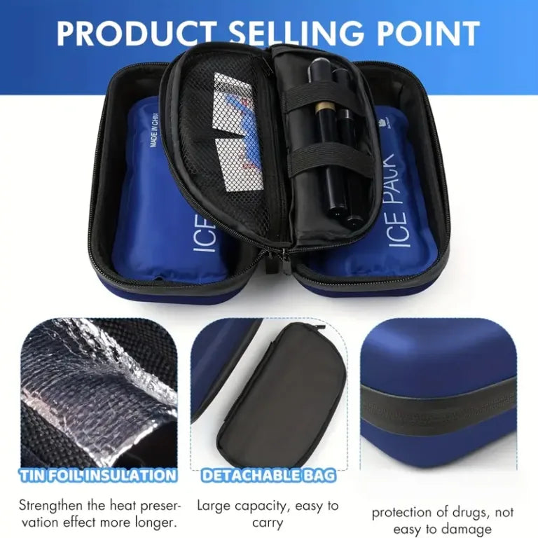 حقيبة أدوية معزولة مزودة بأكياس ثلج Trousse Isotherme médicaments avec packs de glace